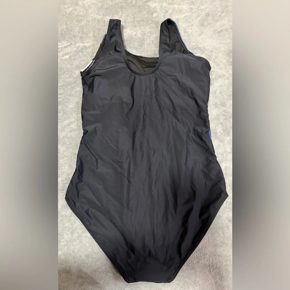 Black and Blue Colorblock Swimsuit